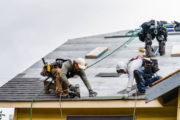 Professional Gutter Installation technician working in Avoca, IA